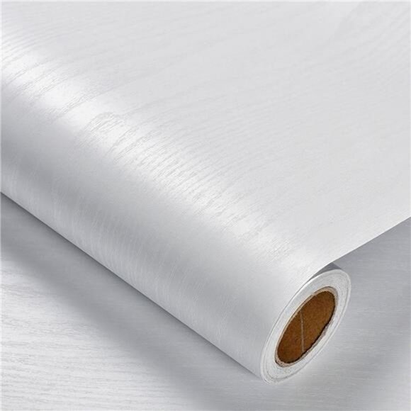 White Wood Grain Wallpaper White Peel and Stick Wallpaper Wood Contact Paper - Picture 1 of 7